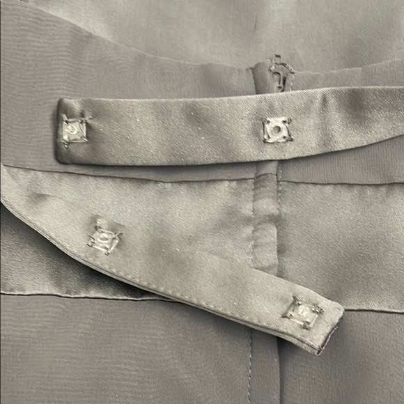 Alfred Angelo Gray Ruched Halter Empire Waist Lined Formal Dress Sz 12 - Picture 9 of 12